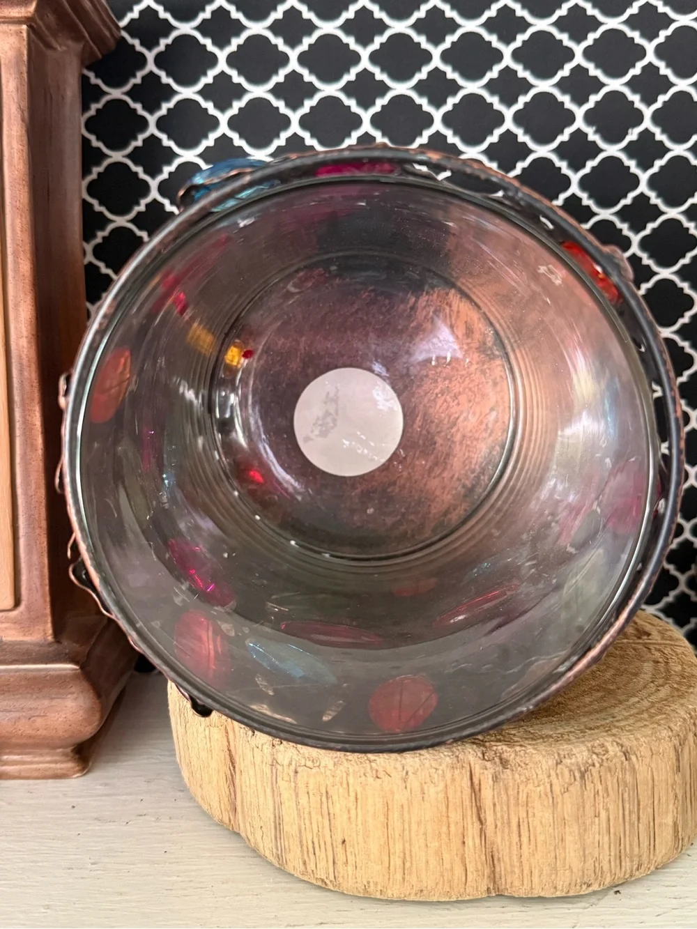 Vintage Pier 1 Imports Caravan Gem Candle Holder Lantern Sleeve 2 Piece